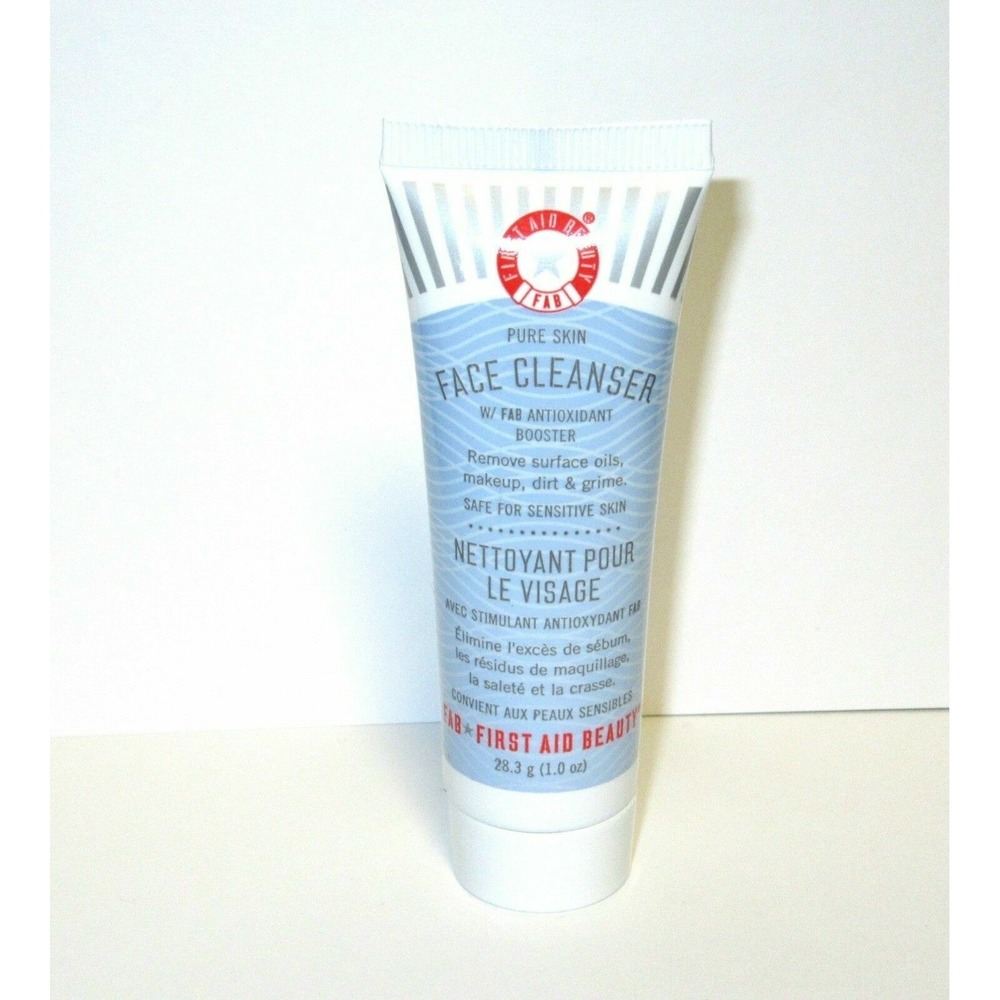 2 x First Aid Beauty Face Cleanser with FAB Antioxidant Booster 1 oz travel size